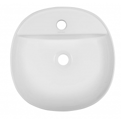 Umywalka ceramiczna nablatowa owalna KR 850 Novoterm Kerra do małej łazienki 40x40